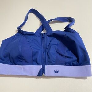 Shefit Ultimate Sports Bra 4 Luxe  Blue blue front zipper excellent 4luxe